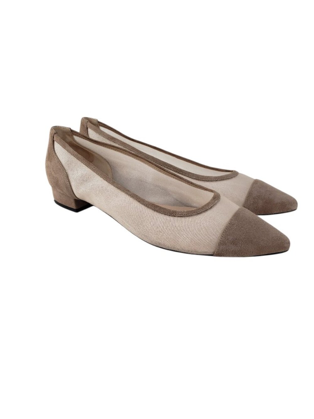 Jon Josef Ray Mesh Flat Pointed Toe Beige Haze Suede Combo Womens 12